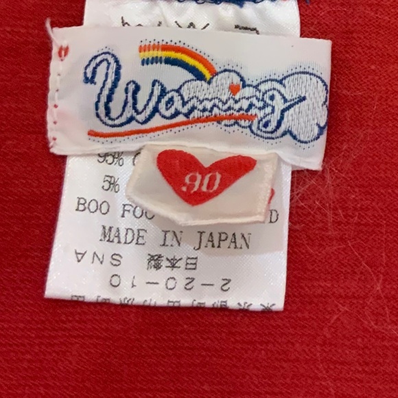 NAVY AND RED BANDANA PATTERN SET, 2 CROPT TOPS W/ 1 PANT SIZE: 2T MADE IN JAPAN - Picture 2 of 2